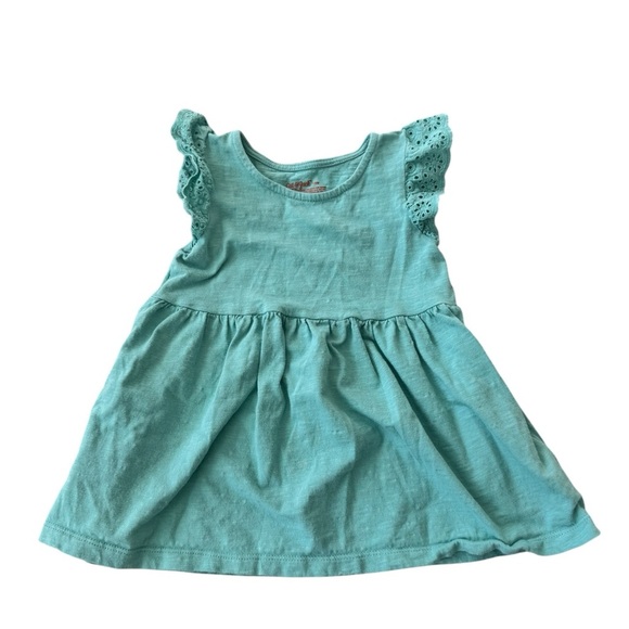 Cat & Jack Baby Girl Flutter Sleeve eyelet short sleeve Dress - Size 18 Months - Picture 1 of 5